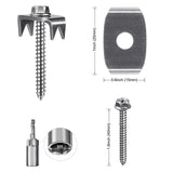 Maxbell 50Pcs Fence Staples Sturdy Fasteners for Wire Fence for Garden Softwood Farm