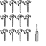 Maxbell 50Pcs Fence Staples Sturdy Fasteners for Wire Fence for Garden Softwood Farm