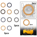 Maxbell Compressor Piston Seals Rubber O-ring Kits Professional Air Pump Piston Ring 5Pcs 550W Yellow