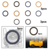 Maxbell Compressor Piston Seals Rubber O-ring Kits Professional Air Pump Piston Ring 5Pcs 550W Yellow