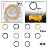 Maxbell Compressor Piston Seals Rubber O-ring Kits Professional Air Pump Piston Ring 5Pcs 550W Yellow