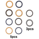Maxbell Compressor Piston Seals Rubber O-ring Kits Professional Air Pump Piston Ring 5Pcs 550W Yellow