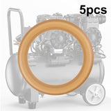 Maxbell Compressor Piston Seals Rubber O-ring Kits Professional Air Pump Piston Ring 5Pcs 1100W Yellow