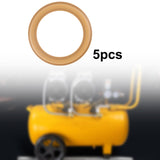 Maxbell Compressor Piston Seals Rubber O-ring Kits Professional Air Pump Piston Ring 5Pcs 1100W Yellow