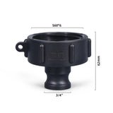 Maxbell IBC Tote Adapter Fine and Coarse Thread cam Groove Lawn Hose Connector A75
