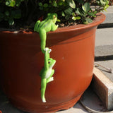 Maxbell Flower Pot Hugger Figurine Hanging Animal Sculpture Fence Garden Frog Statue