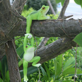 Maxbell Flower Pot Hugger Figurine Hanging Animal Sculpture Fence Garden Frog Statue