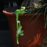 Maxbell Flower Pot Hugger Figurine Hanging Animal Sculpture Fence Garden Frog Statue