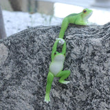 Maxbell Flower Pot Hugger Figurine Hanging Animal Sculpture Fence Garden Frog Statue