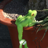 Maxbell Flower Pot Hugger Figurine Hanging Animal Sculpture Fence Garden Frog Statue