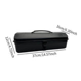 Maxbell Metal Tools Box Easy Access Hardware Storage Multifunctional Tools Organizer Black