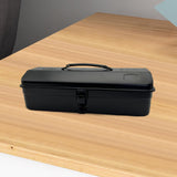 Maxbell Metal Tools Box Easy Access Hardware Storage Multifunctional Tools Organizer Black