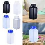 Maxbell Wide Mouth Square Bottle 1L Chemical Dispenser Bottle for Laboratories Reagent with black cap Black