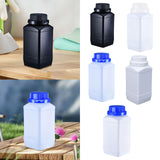 Maxbell Wide Mouth Square Bottle 1L Chemical Dispenser Bottle for Laboratories Reagent with black cap Black