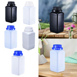 Maxbell Wide Mouth Square Bottle 1L Chemical Dispenser Bottle for Laboratories Reagent with black cap Black