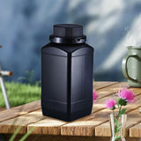 Maxbell Wide Mouth Square Bottle 1L Chemical Dispenser Bottle for Laboratories Reagent with black cap Black