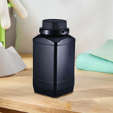 Maxbell Wide Mouth Square Bottle 1L Chemical Dispenser Bottle for Laboratories Reagent with black cap Black