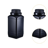 Maxbell Wide Mouth Square Bottle 1L Chemical Dispenser Bottle for Laboratories Reagent with black cap Black