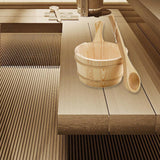 4L Wooden Sauna Bucket and Ladle SPA Steaming Bathroom Tool for Bath Sauna