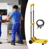 Folding Hand Truck with Four Wheels Adjustable Handle for Office Lightweight Size S Yellow