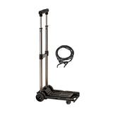 Folding Hand Truck with Four Wheels Adjustable Handle for Office Lightweight Size S Black