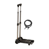 Folding Hand Truck with Four Wheels Adjustable Handle for Office Lightweight Size S Black