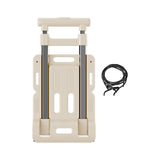 Folding Hand Truck with Four Wheels Adjustable Handle for Office Lightweight Size S Cream