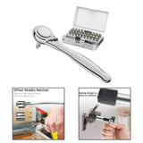 Maxbell Right Angle Screwdriver Sturdy Ratcheting Pocket Screwdriver for Tight Space
