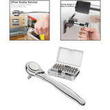 Maxbell Right Angle Screwdriver Sturdy Ratcheting Pocket Screwdriver for Tight Space
