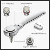 Maxbell Right Angle Screwdriver Sturdy Ratcheting Pocket Screwdriver for Tight Space