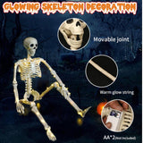 Maxbell Halloween Skeleton Decorations for Garden Haunted House Props Indoor/Outdoor
