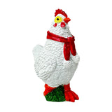 Maxbell Christmas Chicken Statue Xmas Decor Garden Sculpture for Courtyard Lawn Pond