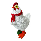 Maxbell Christmas Chicken Statue Xmas Decor Garden Sculpture for Courtyard Lawn Pond