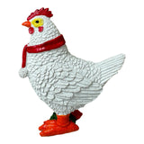 Maxbell Christmas Chicken Statue Xmas Decor Garden Sculpture for Courtyard Lawn Pond