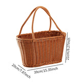 Maxbell Woven Basket with Handles Utility Picnic Basket for Vegetable Sundries Snack 39x20x21 cm
