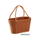 Maxbell Woven Basket with Handles Utility Picnic Basket for Vegetable Sundries Snack 39x20x21 cm