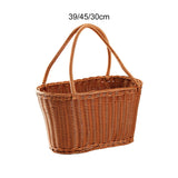 Maxbell Woven Basket with Handles Utility Picnic Basket for Vegetable Sundries Snack 39x20x21 cm