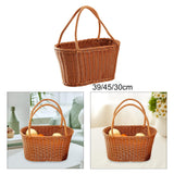 Maxbell Woven Basket with Handles Utility Picnic Basket for Vegetable Sundries Snack 39x20x21 cm