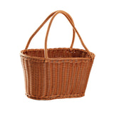 Woven Basket with Handles Utility Picnic Basket for Vegetable Sundries Snack 45x25x25 cm