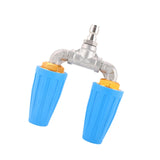 Maxbell Pressure Washer Nozzle Multifunctional Sprayer Nozzle for Windows Car Garden Blue