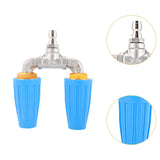 Maxbell Pressure Washer Nozzle Multifunctional Sprayer Nozzle for Windows Car Garden Blue