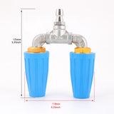 Maxbell Pressure Washer Nozzle Multifunctional Sprayer Nozzle for Windows Car Garden Blue