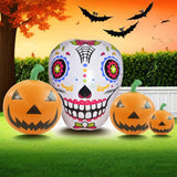 Pumpkin Skull Garden Party Courtyard Halloween Inflatable Decoration Outdoor With LED Light