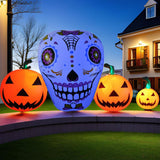 Pumpkin Skull Garden Party Courtyard Halloween Inflatable Decoration Outdoor With LED Light