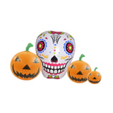 Pumpkin Skull Garden Party Courtyard Halloween Inflatable Decoration Outdoor With LED Light