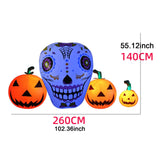 Pumpkin Skull Garden Party Courtyard Halloween Inflatable Decoration Outdoor With LED Light