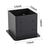 Maxbell Square Fence Post Base Flange Anchor Base for Playhouse Mailbox Post Outdoor