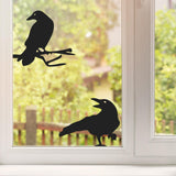Maxbell 3Pcs Metal Art Crow Metal Birds Crafts Garden Decoration for Wall Patio Lawn