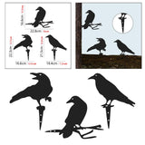 Maxbell 3Pcs Metal Art Crow Metal Birds Crafts Garden Decoration for Wall Patio Lawn