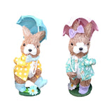 Maxbell Easter Bunny Figurine Decorative Standing Rabbit Statue for Lawn Shelf Patio Male Rabbit